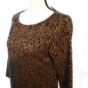 ATF Animal Print Boatneck Top.